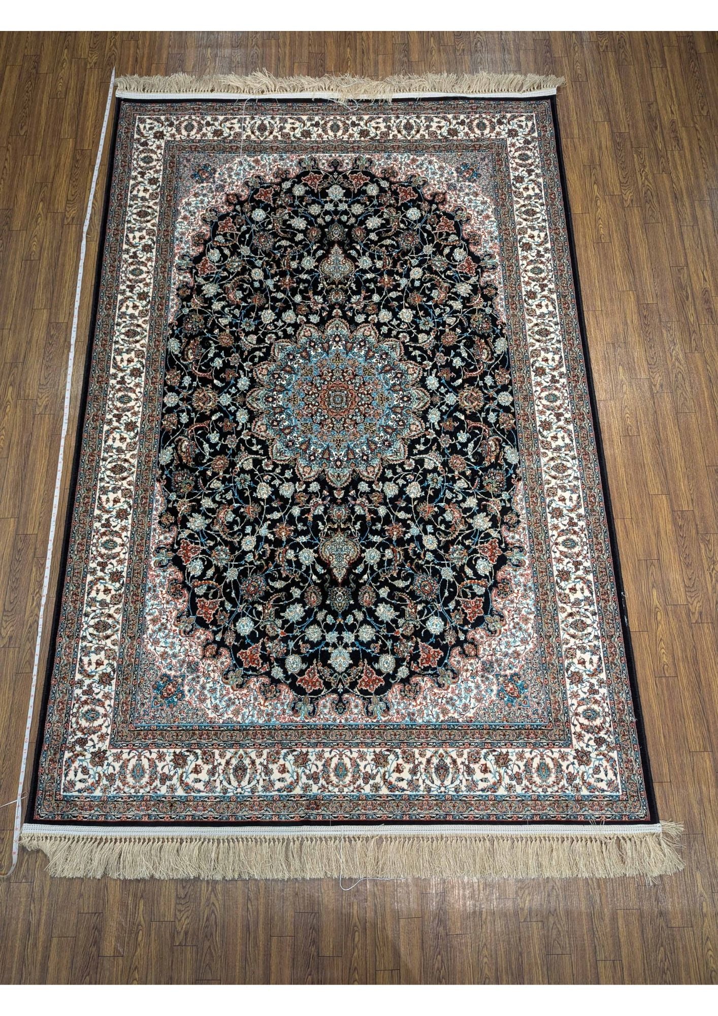5x8ft Persian Authentic Premium Quality Black and Feroze rug