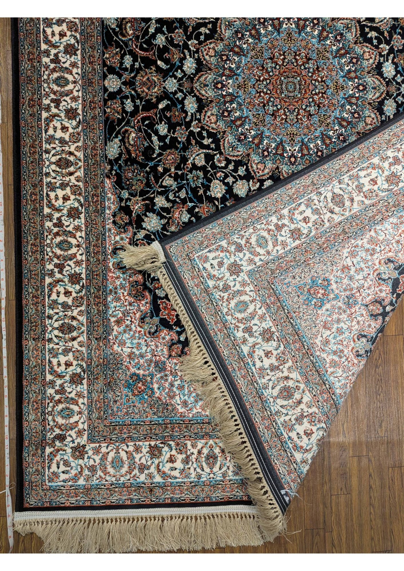 5x8ft Persian Authentic Premium Quality Black and Feroze rug