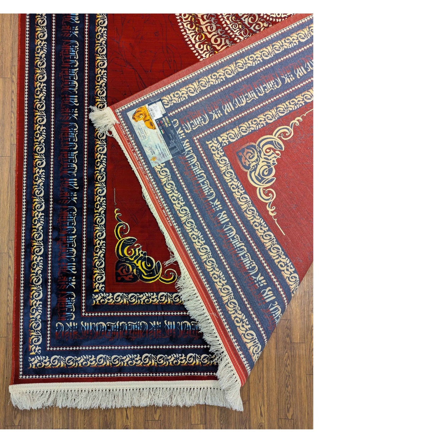 Persian Premium Quality Authentic 1200Rug Red, navy blue, and gold.