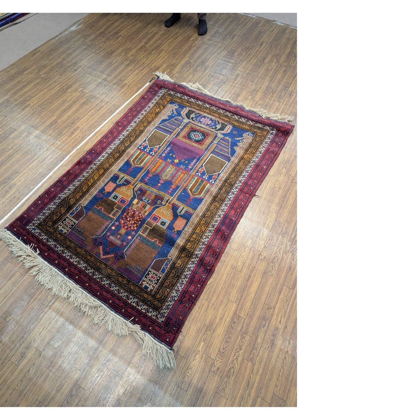 Afghan Architectural Rug – 4' x 6