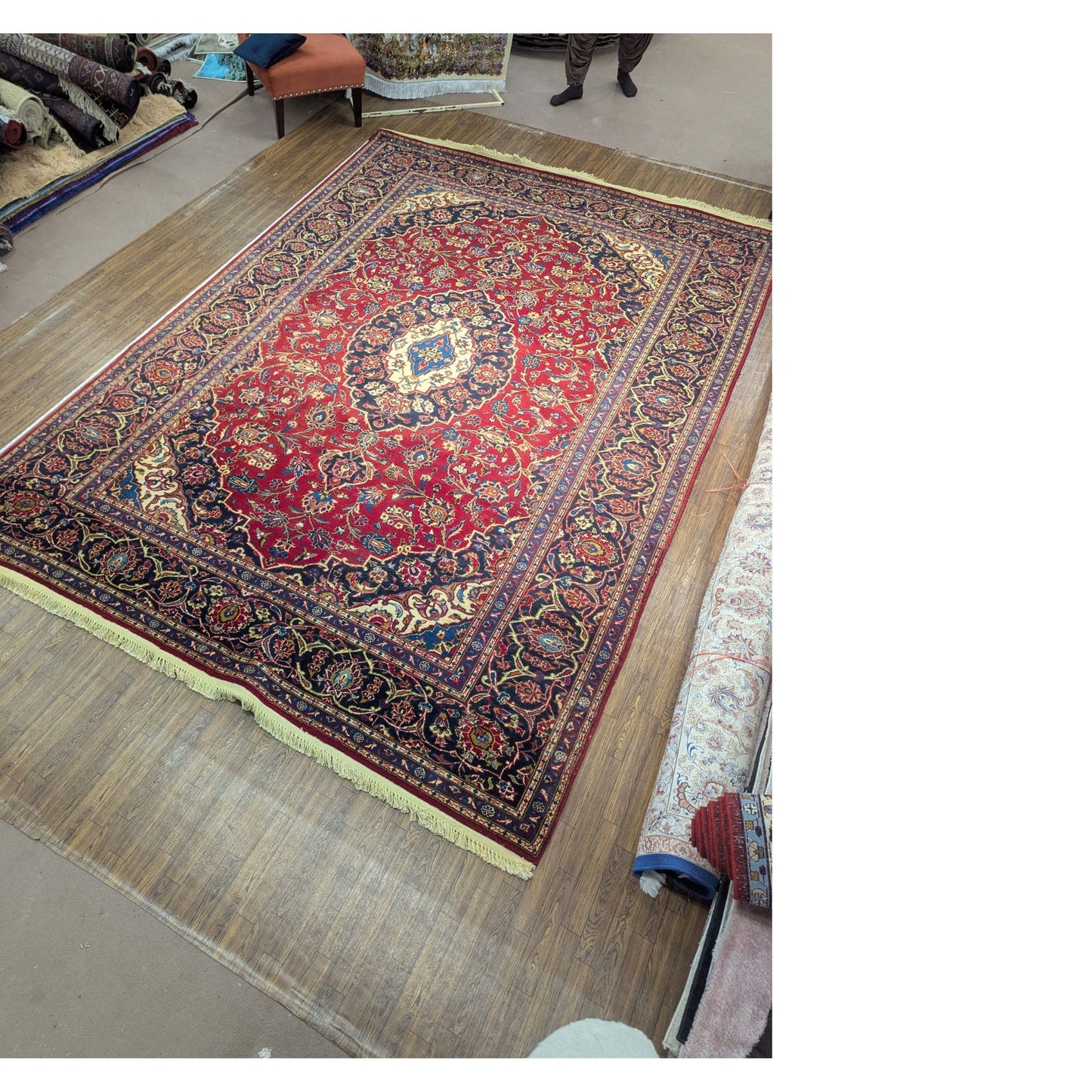 Imperial Red Kashan Rug – 8.2ft x 11.3ft