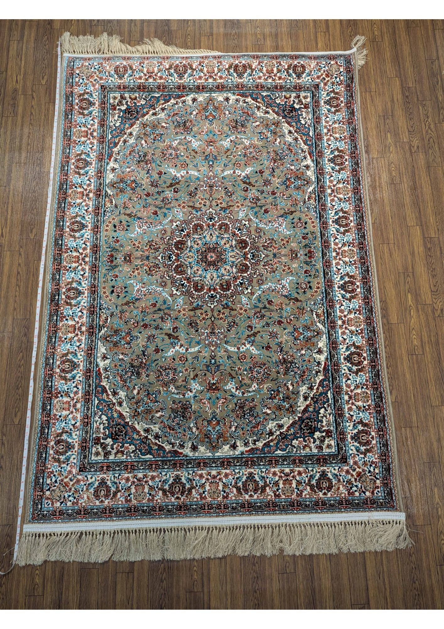 4x6ft Persian Authentic Premium Quality Golden,Light Brown, Feroze & Ivory Rug