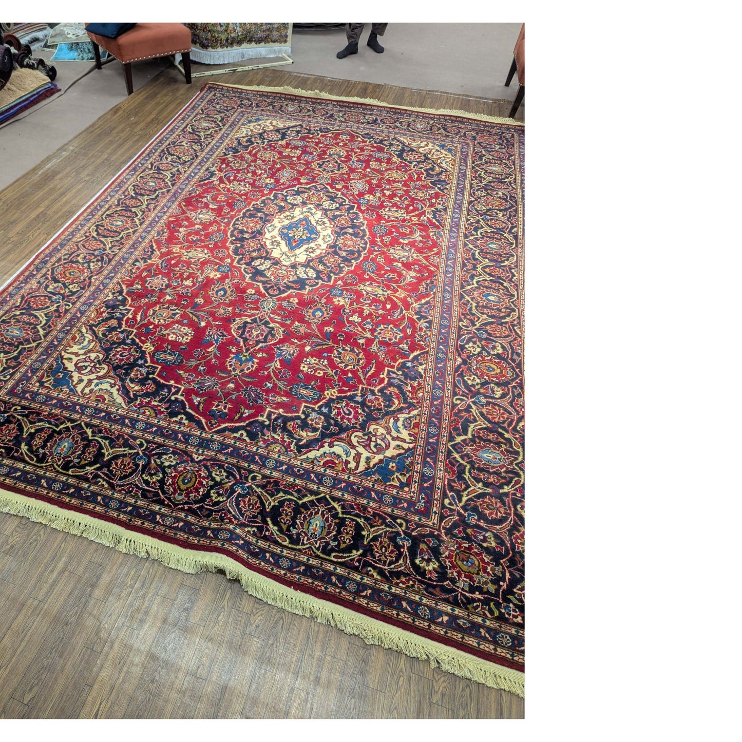 Imperial Red Kashan Rug – 8.2ft x 11.3ft