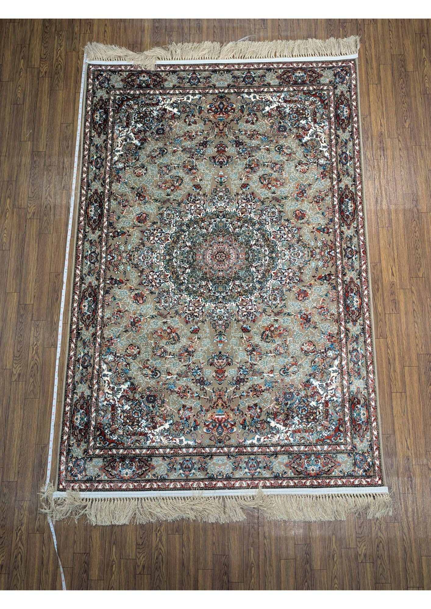 4x6ft Persian Authentic Premium Quality Golden,Light Brown, Feroze & Ivory Rug