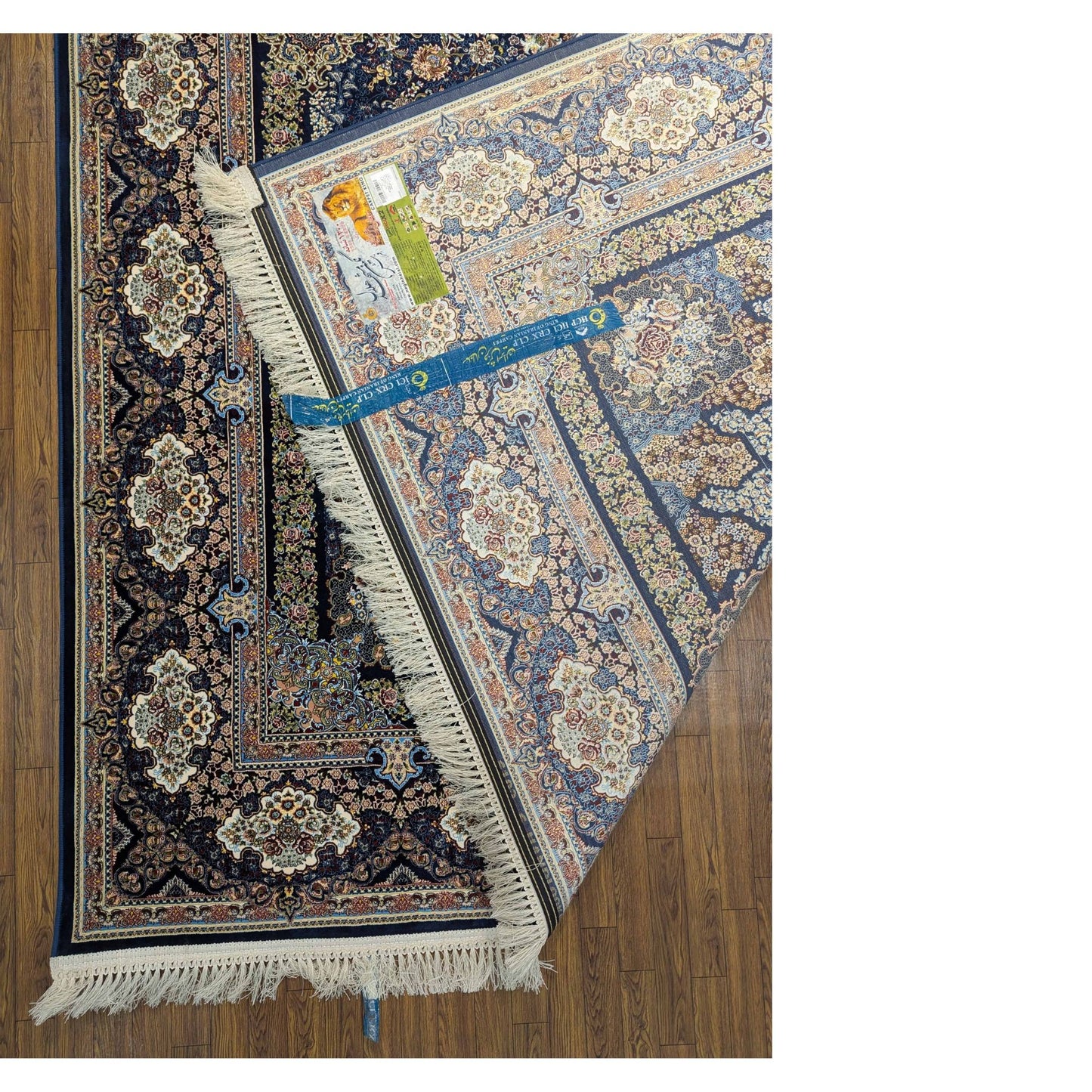 Persian Premium Quality Authentic 1200Rug Navy Blue, Beige, and Brown
