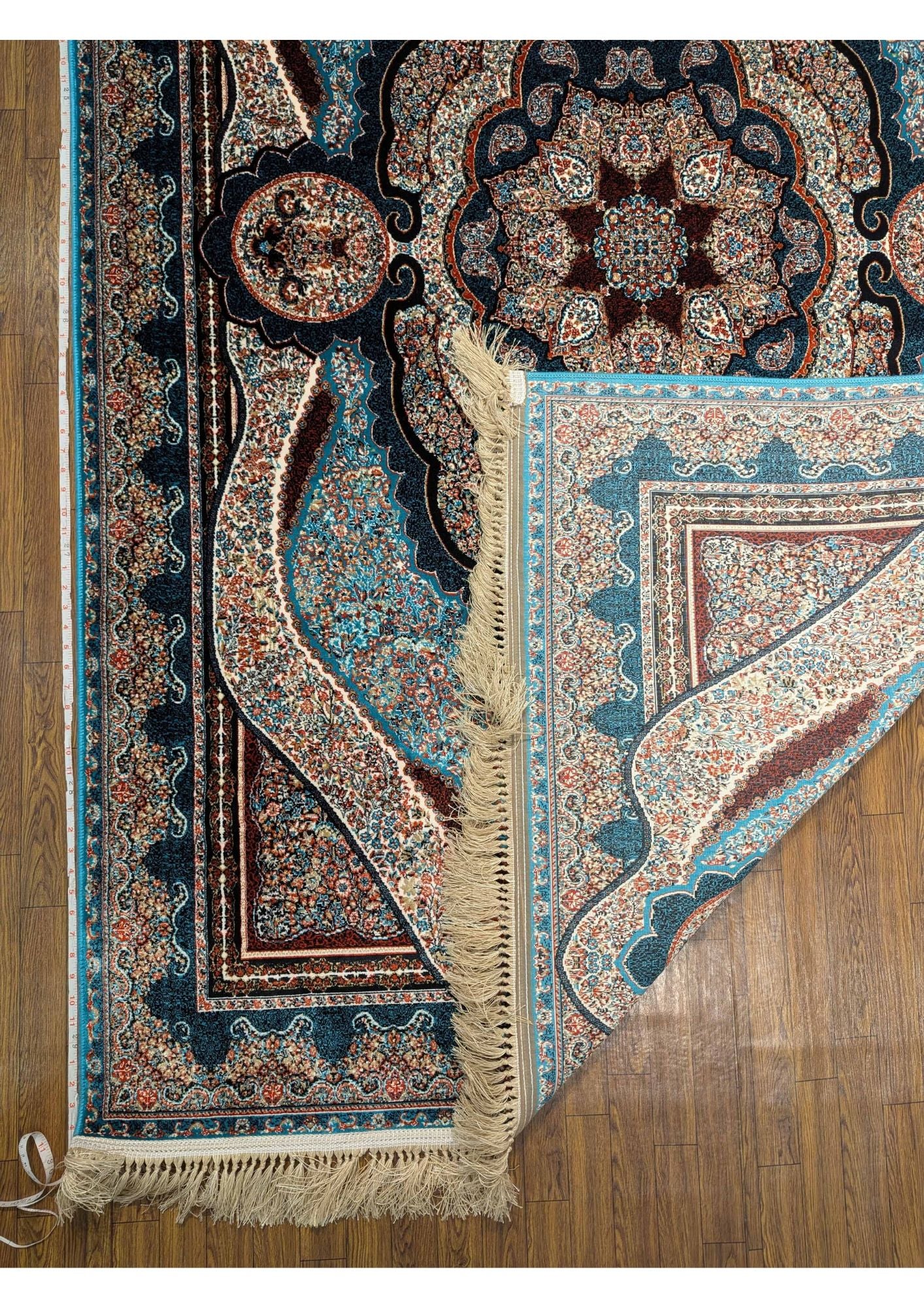 5x8ft Persian Authentic Premium Quality Navy, feroze,Black and Blue Shades Rug