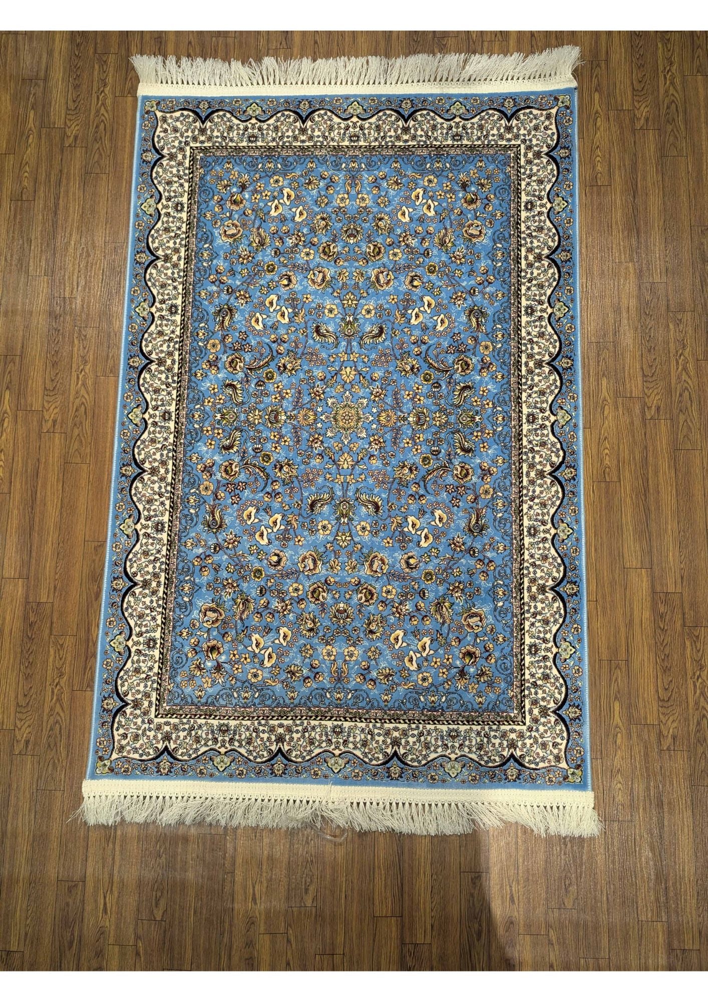 3.2x4.9ft Sky Blue Persian Authentic Premium Quality