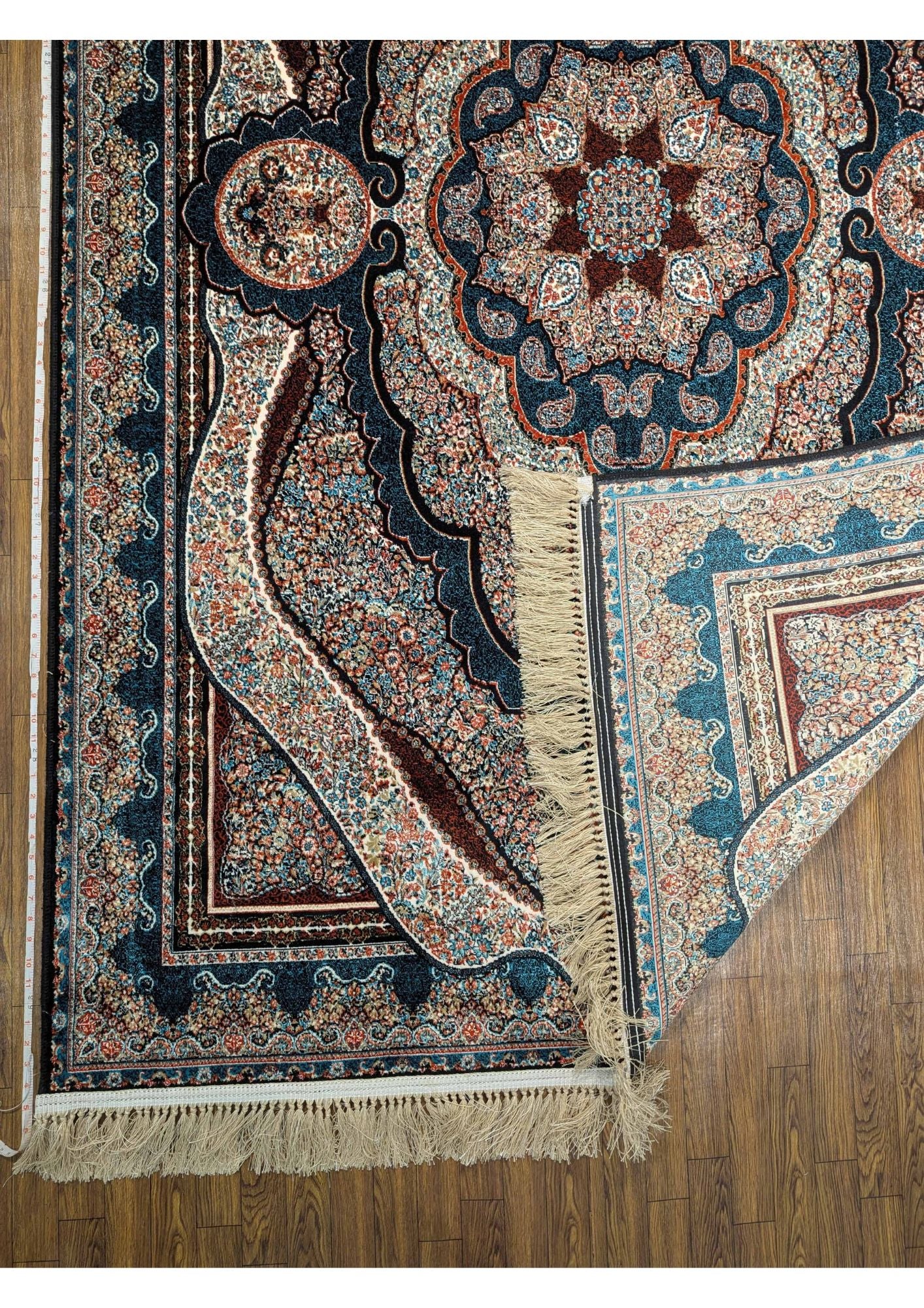 5x8ft Persian Authentic Premium Quality Black, Blue and Rust Shades Rug