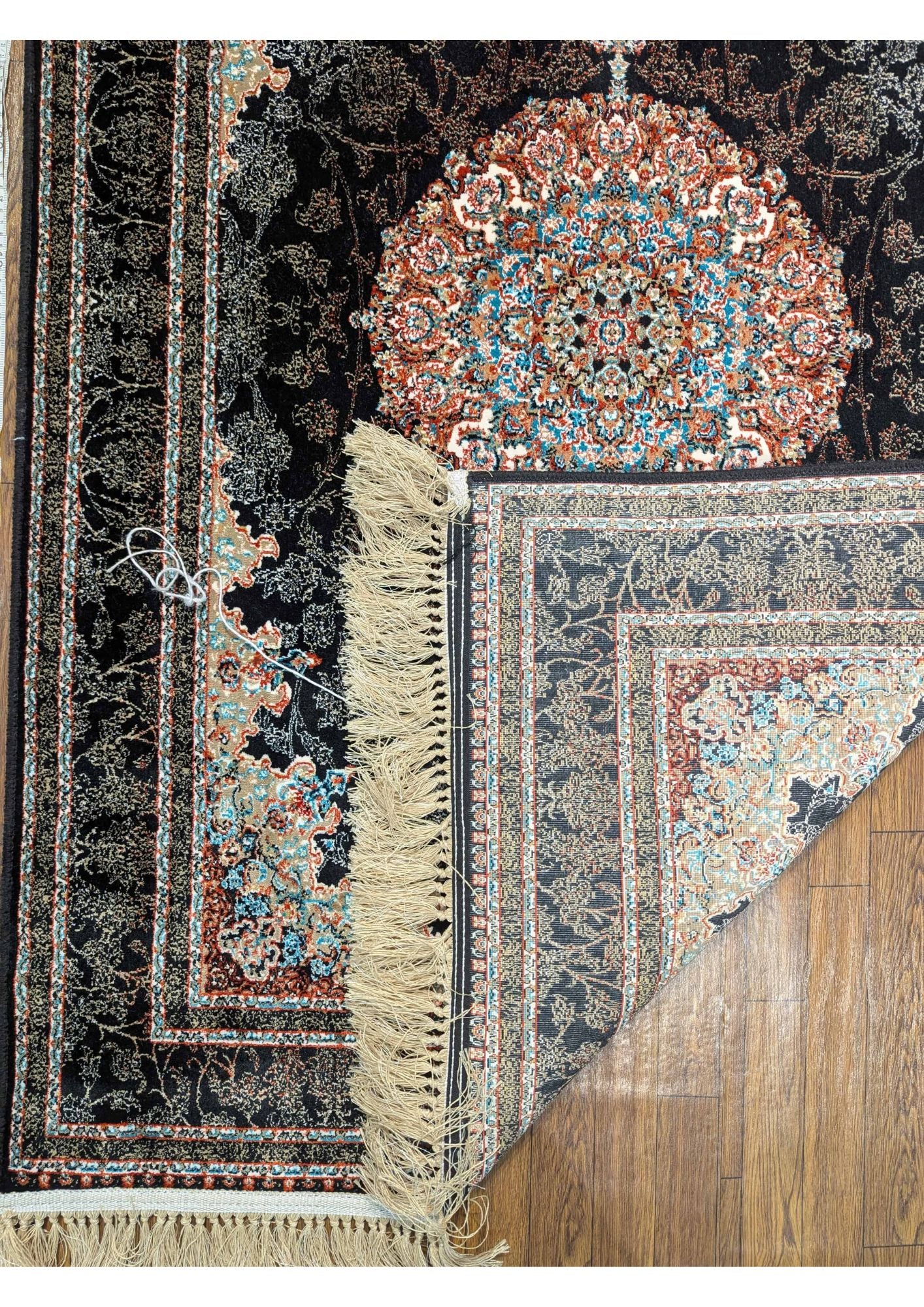 3.2x4.9ft Persian Authentic Premium Quality Black & Rust Rug