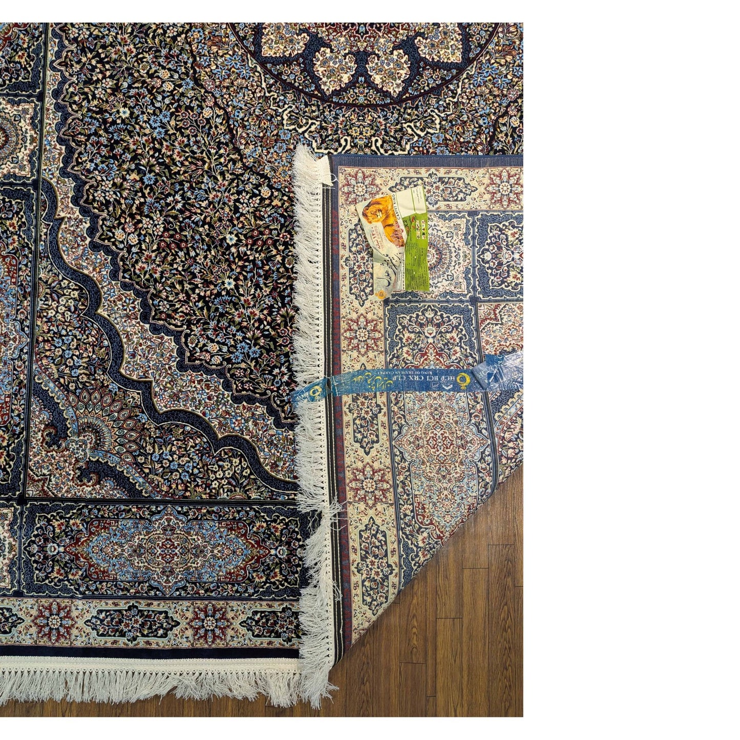 Persian Premium Quality Authentic 1200Rug Blue, Beige, and Ivory