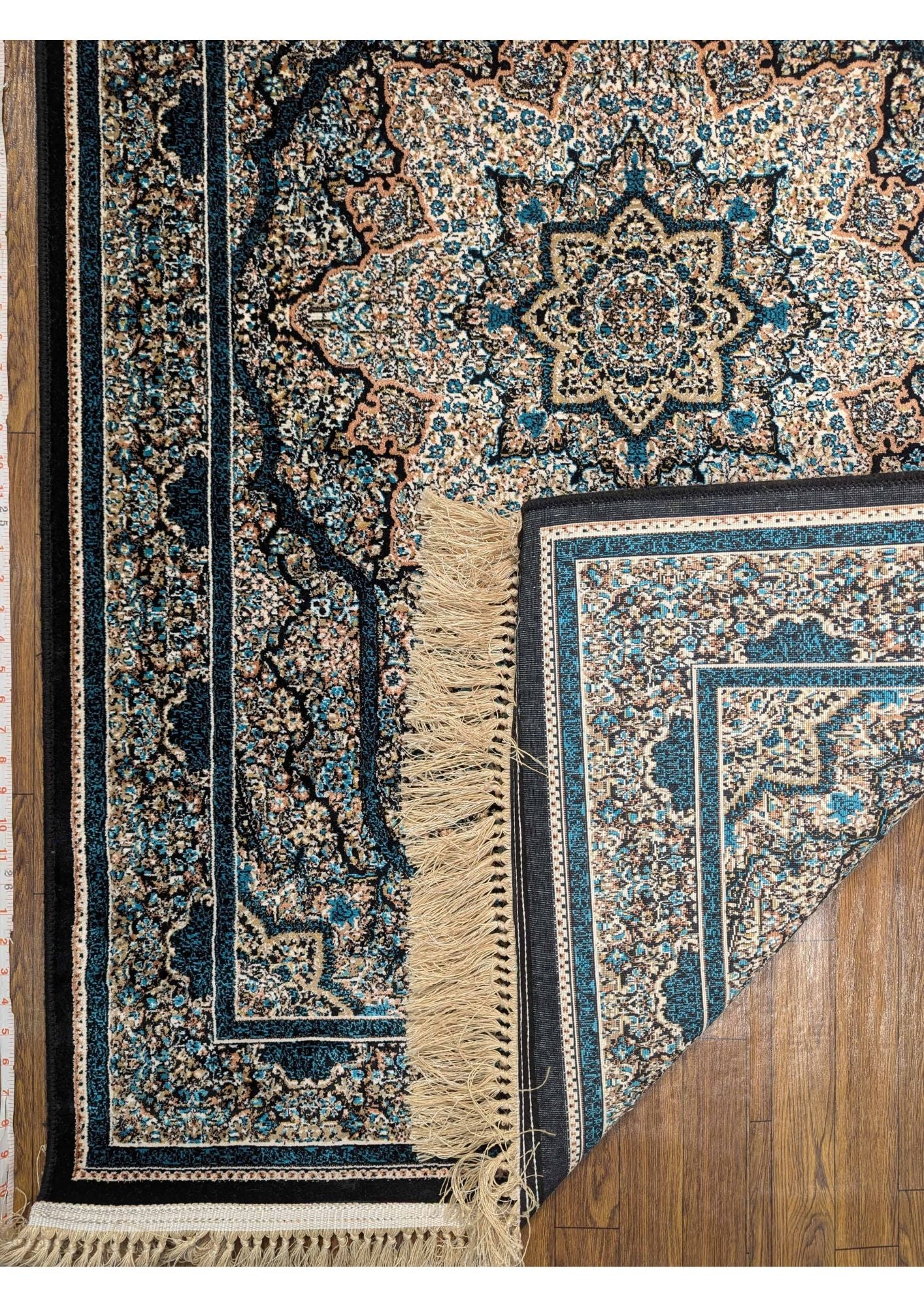 3.2x4.9ft Persian Authentic Premium Quality Navy & Beige Star Medallion Rug