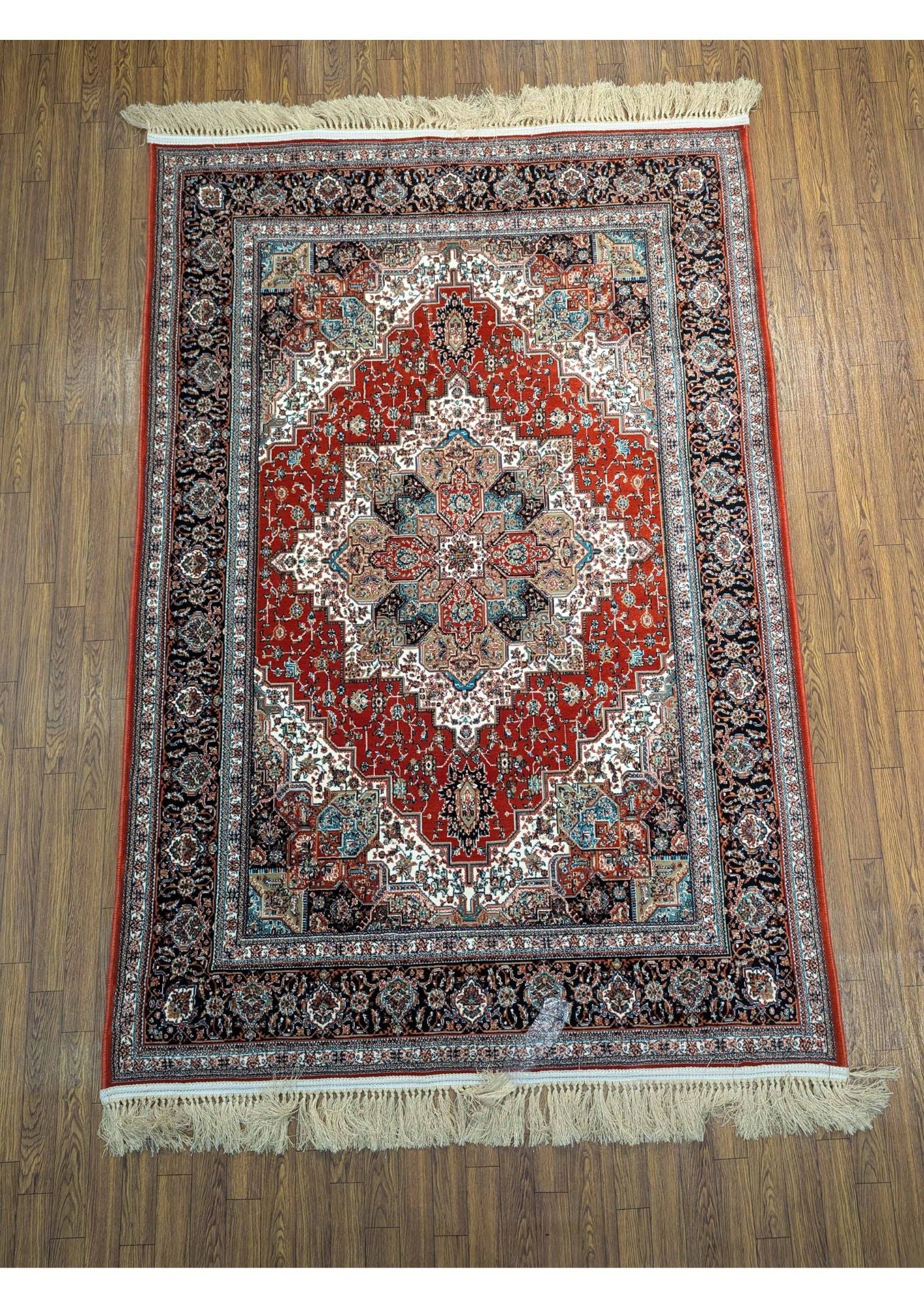 4x6ft Persian Authentic Premium Quality Red & Ivory Rug