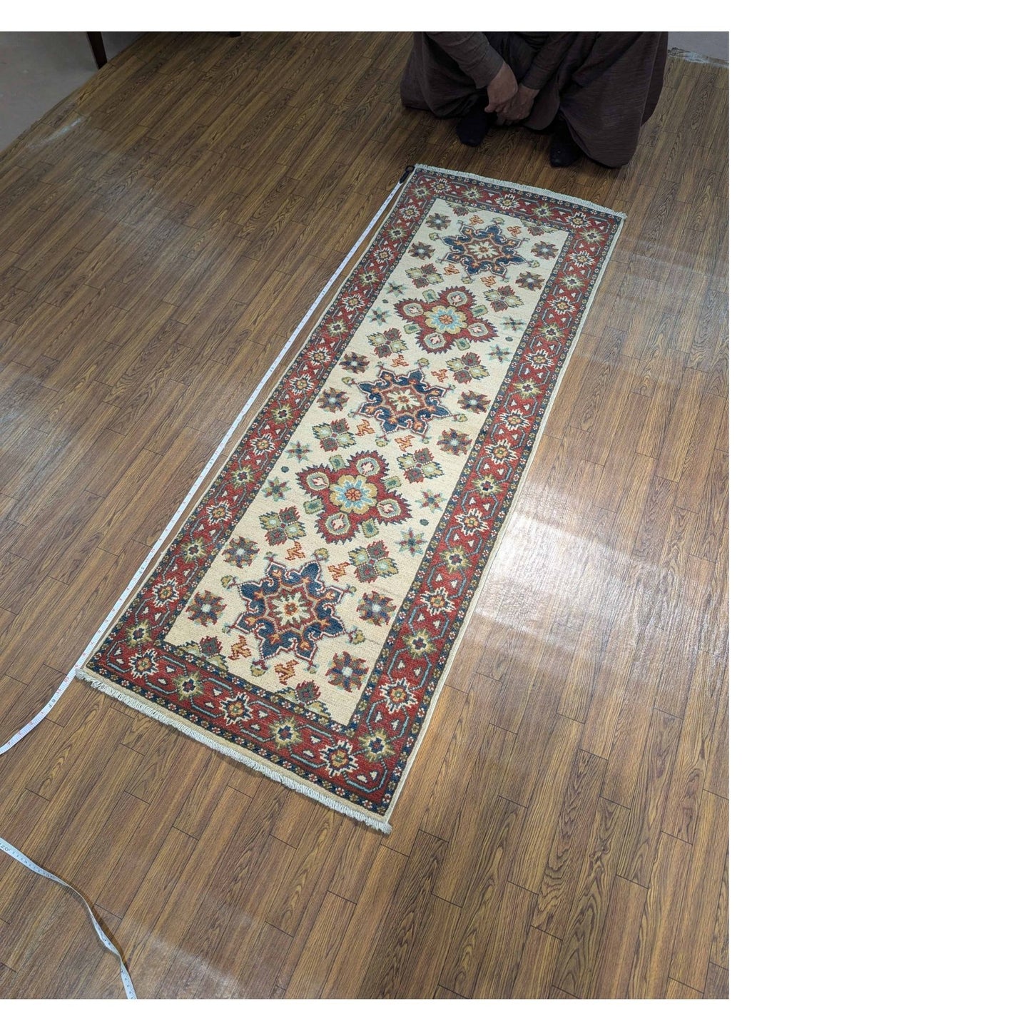 Hand-Knotted Wool Runner Rug – 2'4" x 5'9"