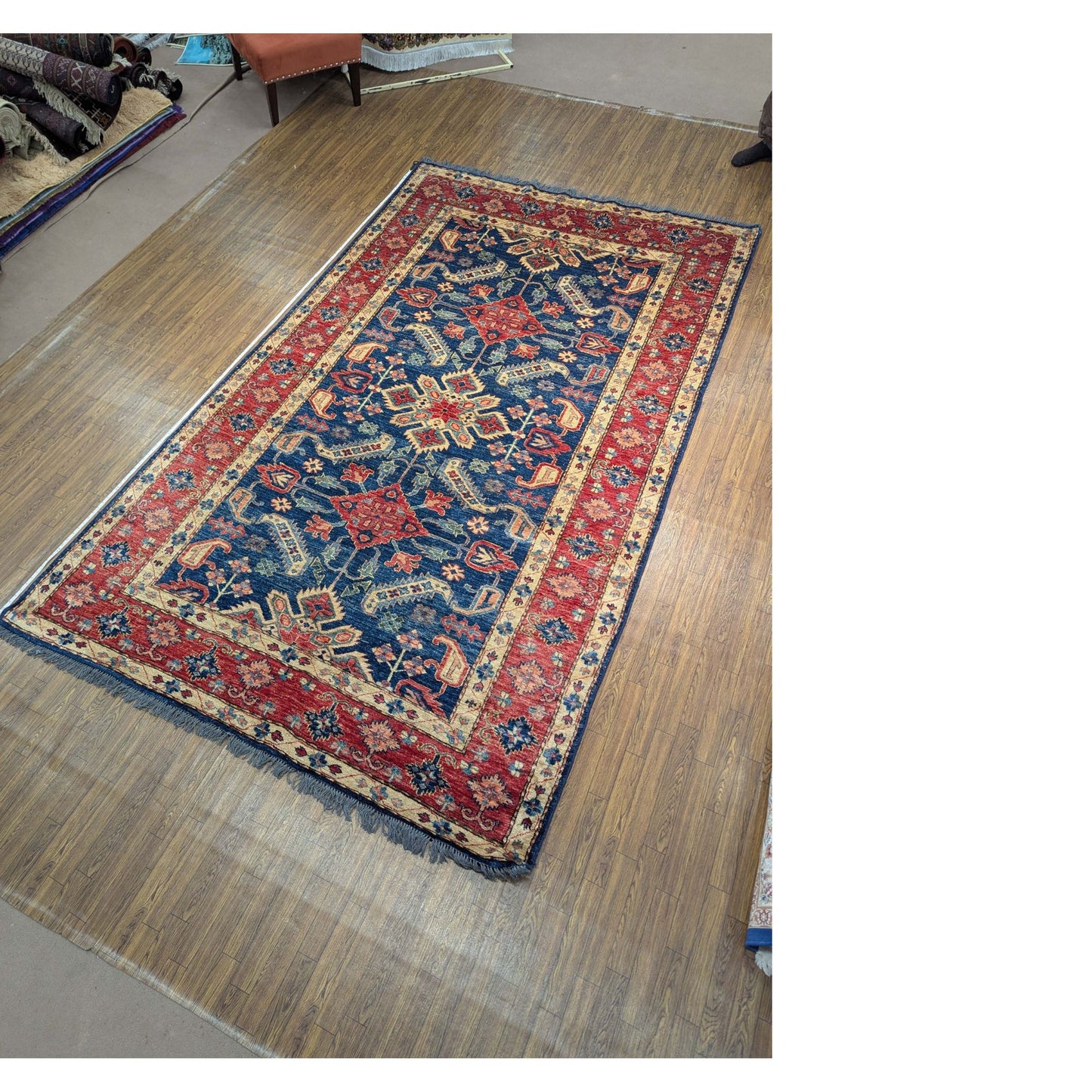 Kazak Deep Blue Rug – 7' x 10'