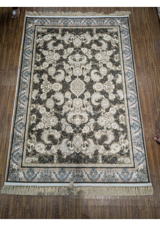 5x8ft Persian Authentic Premium Quality Light Brown, and creme Rug