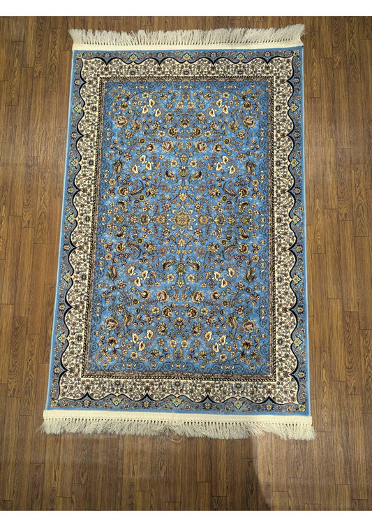 3.2x4.9ft Sky Blue Persian Authentic Premium Quality