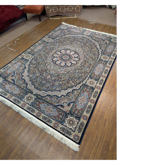 Persian Premium Quality Authentic 1200Rug Blue, Beige, and Ivory