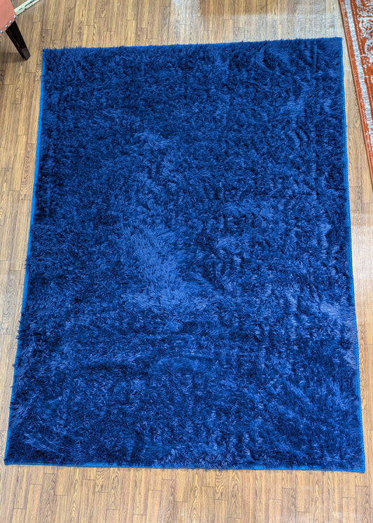 5x7 shagy, Anti slip back, Durable threads Royal blue color
